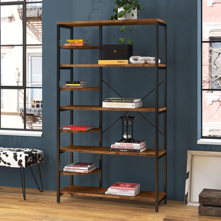 Steelside™ Roan 68.3'' H x 39.4'' W Iron Etagere Bookcase & Reviews